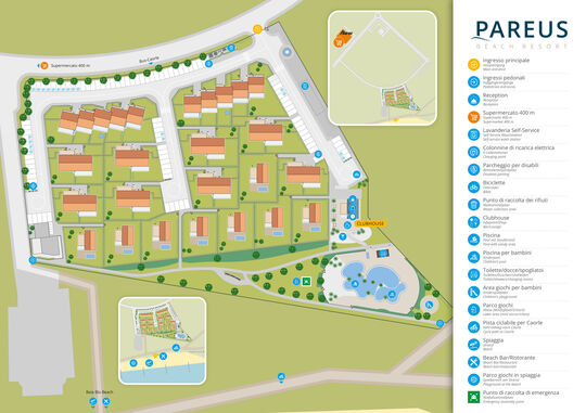 Die Lage der Pareus Feriensuiten und Villen