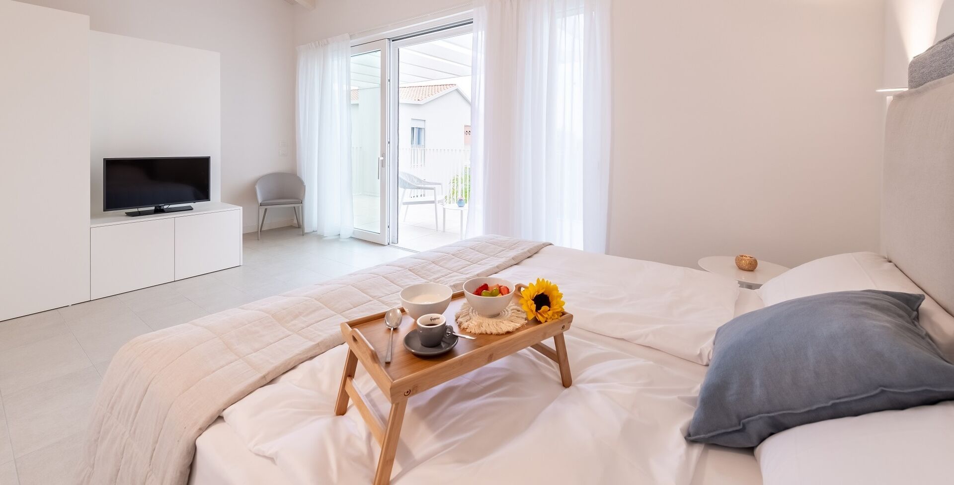 Masterbedroom im Apartment Doppio